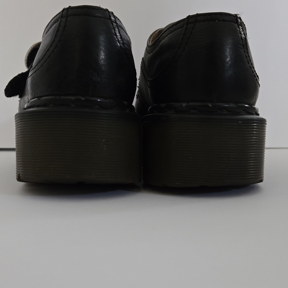 Dr. Martens Black Leather Shoes with Distinctive Silver Buckle - Picture 3 of 9